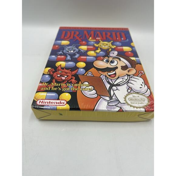 1990 Nintendo Dr. Mario Nes Oval Seal (Brand New Factory Sealed!) Wow! 🔥 - Picture 3 of 14